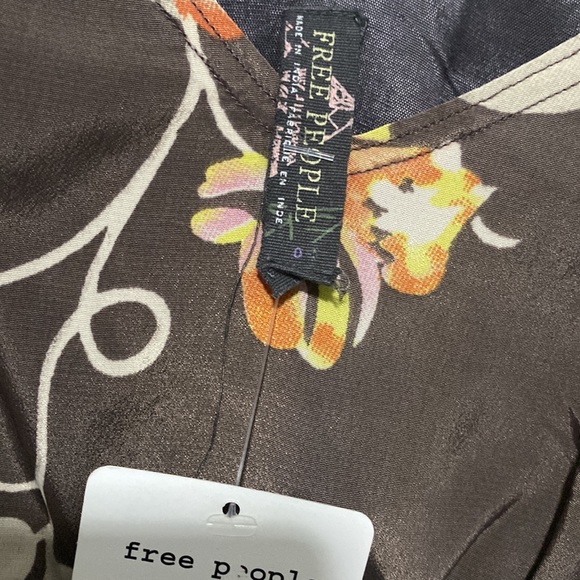 NWT FREE PEOPLE LACE STRAP FLORAL DRESS TULLE TRIM LINED |Size - Picture 9 of 10